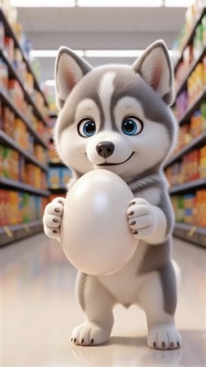 Puppy’s Eggs Turned Into Something Cute 🐣❤️ #cartoon