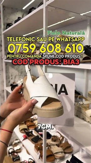 Sandale dama cu platforma din Piele naturala BIA3