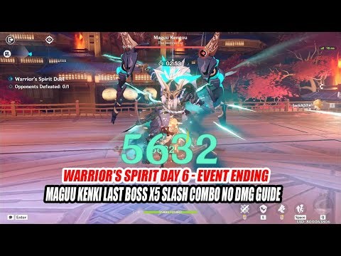 Warrior's Spirit Day 6 Event Ending - Maguu Kenki Last Boss X5 Slash Combo No DMG Guide