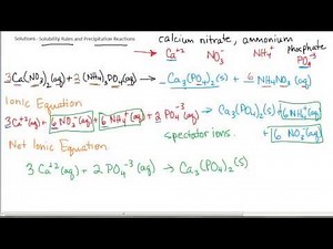 Solubility Rules and Precipitation Reactions