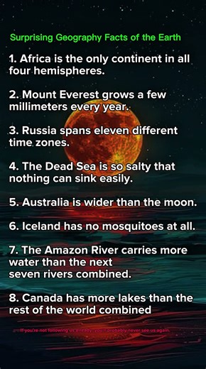 Surprising Geography Facts of the Earth