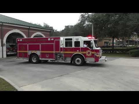 Seminole County Fire Engine 13 and Rescue 13 Responding