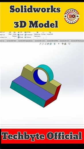 Manufacturing This Part in SolidWorks 🔧 | Satisfying 3D Process #Shorts