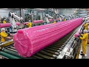 How BUBBLEGUM Is Made In the Largest Factory USA: Modern BUBBLEGUM Making Technology (Full Process)