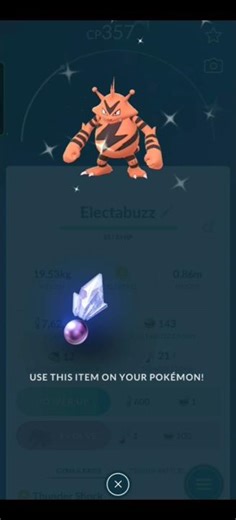Wild Shiny Electabuzz catch and Evolution to Electivire⚡ Pokemon Go