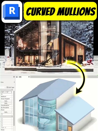 Stunning Curved Glass House in Revit - Complete Tutorial