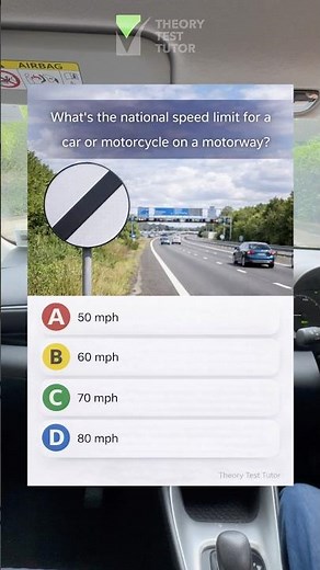 What’s the national speed limit for a car or motorcycle on a motorway?