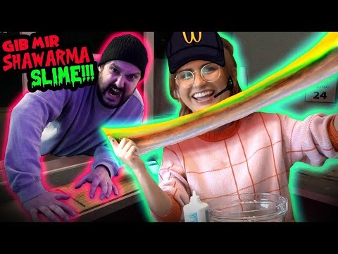 Real Life Shawarma Kiosk Slime Challenge!