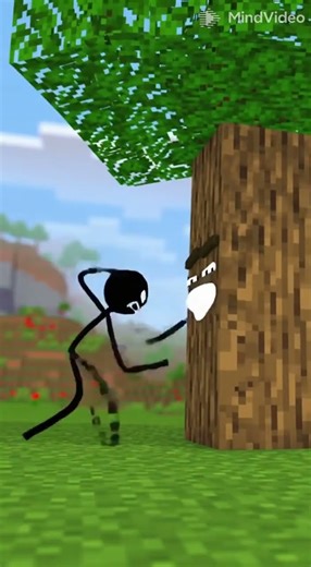 Stickman vs Tree in Minecraft - Funny Viral