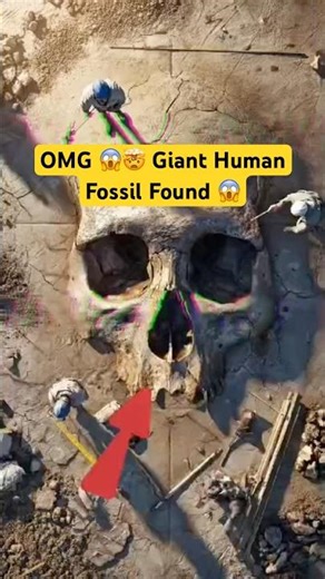🤯😰 Giant Human Fossil Found #shorts #youtubeshorts #fossfoss#mystery ilized ized