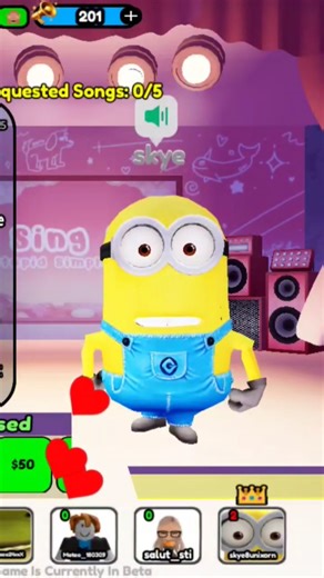 Minion avatar sings Say So in Sing It Karaoke?! 😭💅 #shorts #minions #roblox