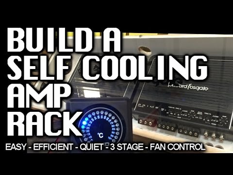 How to Build a COOL Amp Rack (easy) Temperature Monitor - 3 stage Fan Cooled