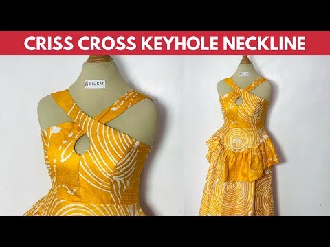 How to Sew a Criss Cross Neckline Bustier with Keyhole | Scissors neckline | Armhole Bustier Silem