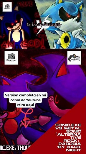 🤘 Sonic.EXE VS Metal Sonic (PARODIA ROCK en Español) 💥 Dark Night #anime #sonicexe #metalsonic
