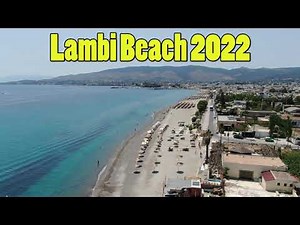 Lambi Beach 2022 on the island of Kos in Greece (4k)