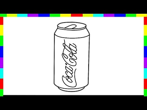 How to draw a Coke Can step by step for beginners