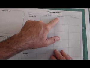 GCSE D&T NEA walkthrough 6 Design brief & Specification