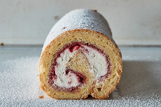 Raspberry and Cream Roulade Recipe (with Video) • 4★ • 1 1/4 hrs