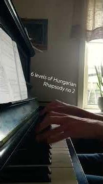 6 levels of Hungarian Rhapsody no 2 #piano #5levels #pianochallenge #pianomusic #hungarianrhapsody