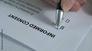 Working with the document Informed Consent.
