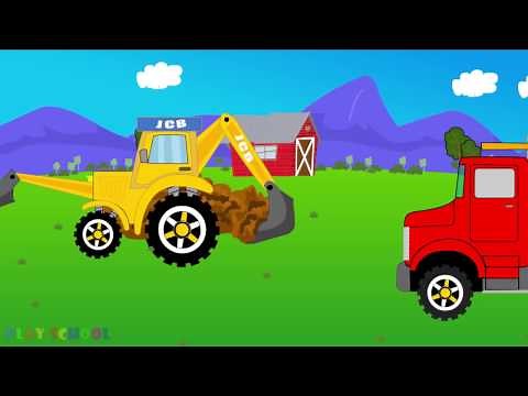 JCB for Kids - JCB Cartoons for Children - JCB Excavator - JCB Videos for Children - Train Cartoons