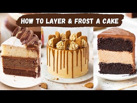 How To Layer And Frost A Cake | Beginner Friendly Guide | How To Cover A Cake With Frosting Top Tips