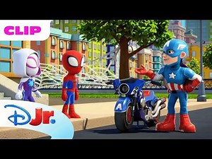 Zola Steals Cap's Motorcycle! 🏍️🕸️| Marvel's Spidey and his Amazing Friends |‪@disneyjr‬x‪@MarvelHQ‬