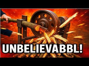 Amazing homemade wood splitter that makes everyone amazed | Crazy Homemade Wood Splitters in Action