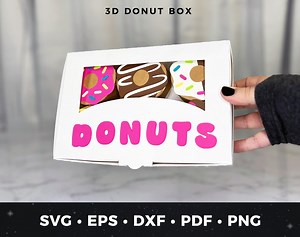 Mini Donut Box SVG, Mini Donut Favor Boxes, 3D Donut Gift Box Template, Party Favor Box SVG, DIY Donut Treat Box, Sweet Party Decor - Etsy