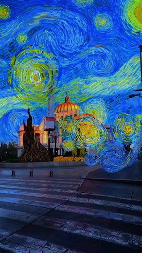 Work in virtual reality, 3D glasses with artificial inteligence create 3D design of the work: “strarry night”. #vangogh #work #strarrynight #night #fyp #fypシ゚viral #tend #me #glasses #3d