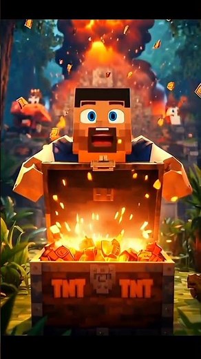 Steve Opened The Wrong Chest 💣 | Minecraft Short #TNT #Shorts