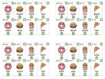 Monster Word Munch | Lesson 97 Deck | /aw/, /oi/, /ow/