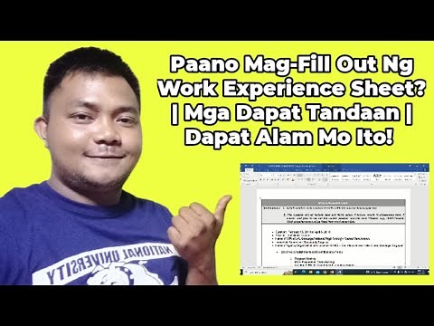 Paano Mag-Fill Out Ng Work Experience Sheet? | Teacher Kevin PH