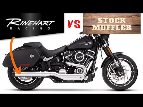 Sport Glide FLSB exhaust sound Rinehart slip on muffler - Harley Davidson M8 107