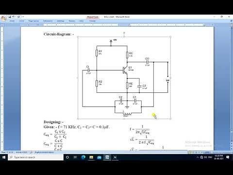 Proteus Design of Colpitt's Oscillator