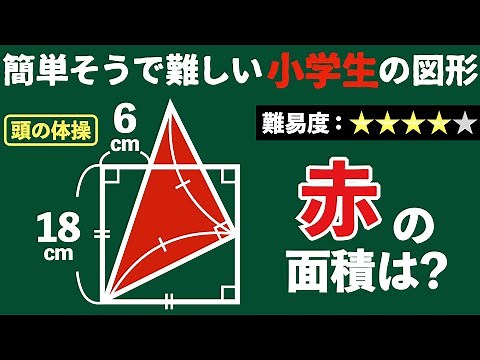 【あなたならどう解く？】実力が試される難しい図形問題【中学受験の算数】