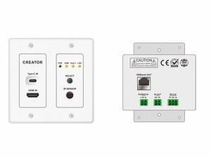 [Hot Item] Conferencing System 100m Audio/Video Transmission 4K Hdbaset Wall Plate Type C Extender