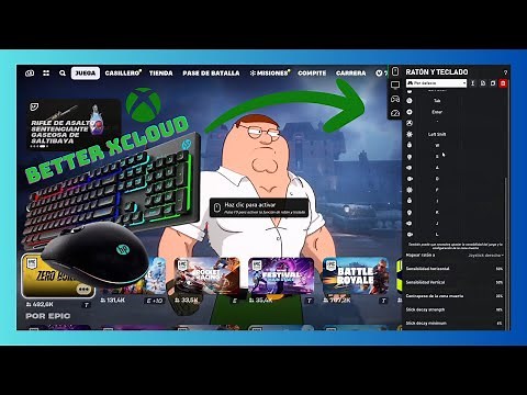 Xcloud con teclado y mouse