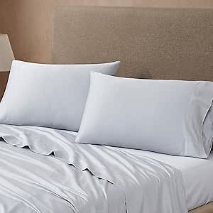 Linen Closet Luxury Cotton 800 Thread Count Supima Cotton Standard Pillowcases, Set of 2, Grey