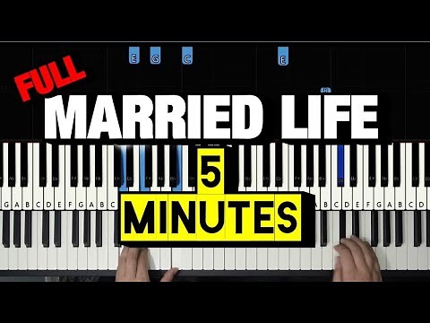 Learn how to play MARRIED LIFE - UP in UNDER 5 MINUTES - (Synthesia Piano Tutorial)