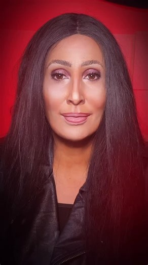 Tasha Caroline | SFX | Illusion | Beauty | Makeup on Instagram: "Trying to turn back time 🎤 #makeuptransformation #chermakeup #cher"