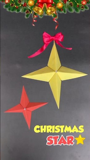 How to make Christmas Star with Paper Easy ⭐