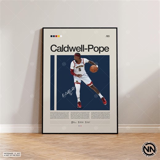 Kentavious Caldwell-pope Poster, Denver Nuggets Print, NBA Poster, Sports Poster, NBA Fans, Basketball Gift, Sports Bedroom Posters - Etsy Canada