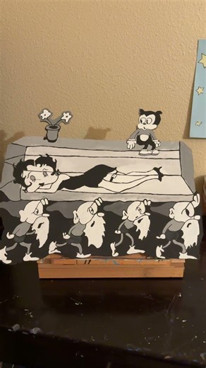 Betty Boop as Snow White diy cardboard cutout painting 🖼️