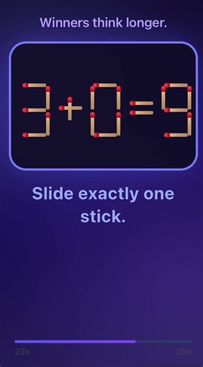 Matchstick Puzzle #36 – Level 3 🔥 Move 1 Stick