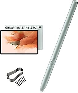 Galaxy Tab S7 FE S Pen Replacement Stylus Pen for Samsung Galaxy Tab S7 FE SM-T730, SM-T733, SM-T736B Touch Pen + Tips/Nibs (Mystic Green)