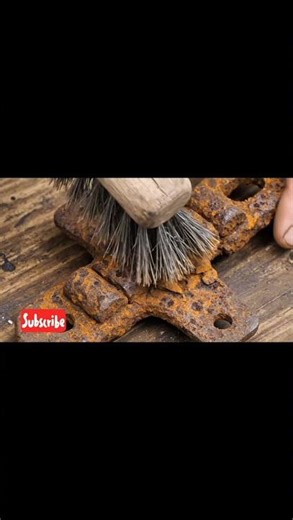 Extremely rusty nail cutter cleaned in seconds watch satisfying rust removal transformation.#asmr