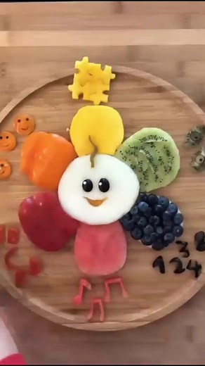 Feast your eyes on this delicious masterpiece featuring our adorable logo Blossom by @edible_food_art_for_kids.#babyfirst #spring #foodart #fruit