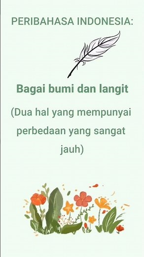 #peribahasa bagai bumi dan langit #peribahasaindonesia #peribahasamelayu