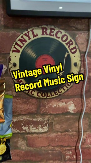 Vintage Vinyl Record Music Sign #retrosega81 #vinyl #sign #mancave #tiktokmadebuyit